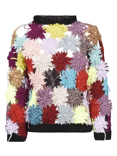 Hand Made Crochet Flowers Sweater - Cavia - Modalova