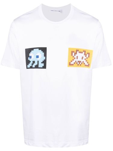 COMME DES GARÃONS SHIRT - Pac-man Print Cotton T-shirt - Comme des GarÃ§ons Shirt - Modalova