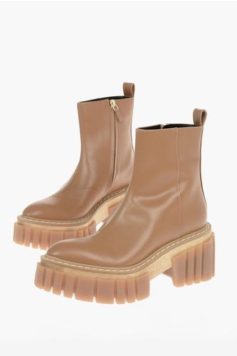 Faux-leather EMILIE Pointed-toed Ankle Boots with Chunky Pla Größe 38 - Stella McCartney - Modalova