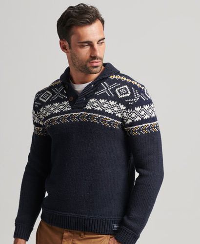 Men's Pullover mit Schalkragen und Muster - Größe: XL - Superdry - Modalova