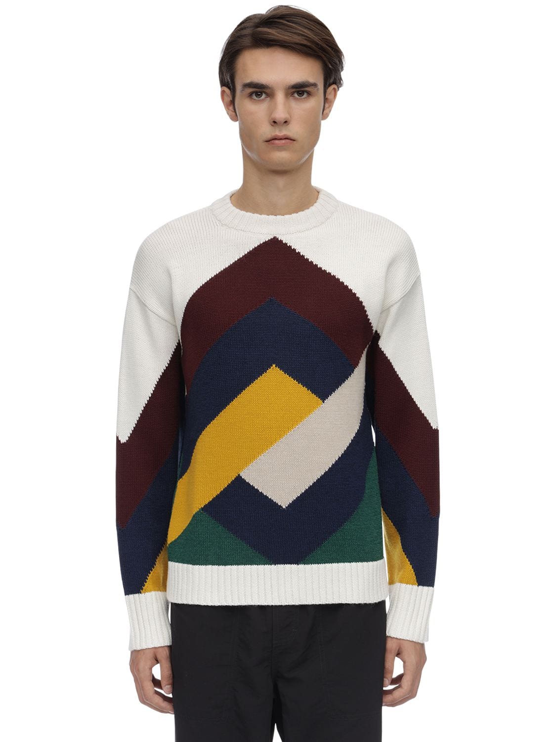 Graphic Mereno Wool Blend Sweater - DROLE DE MONSIEUR - Modalova