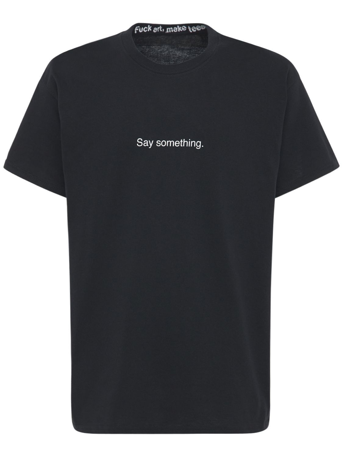 T-shirt Aus Baumwolle Mit "say Something"-druck - FAMT - FUCK ART MAKE TEES - Modalova