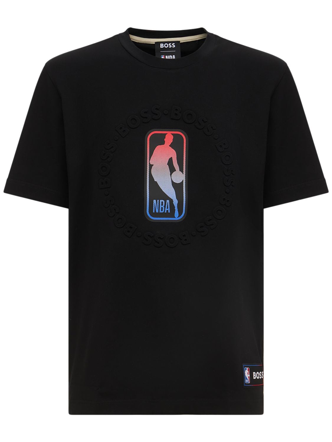 T-shirt Aus Baumwollmischung Mit Nba-logo - BOSS X NBA - Modalova