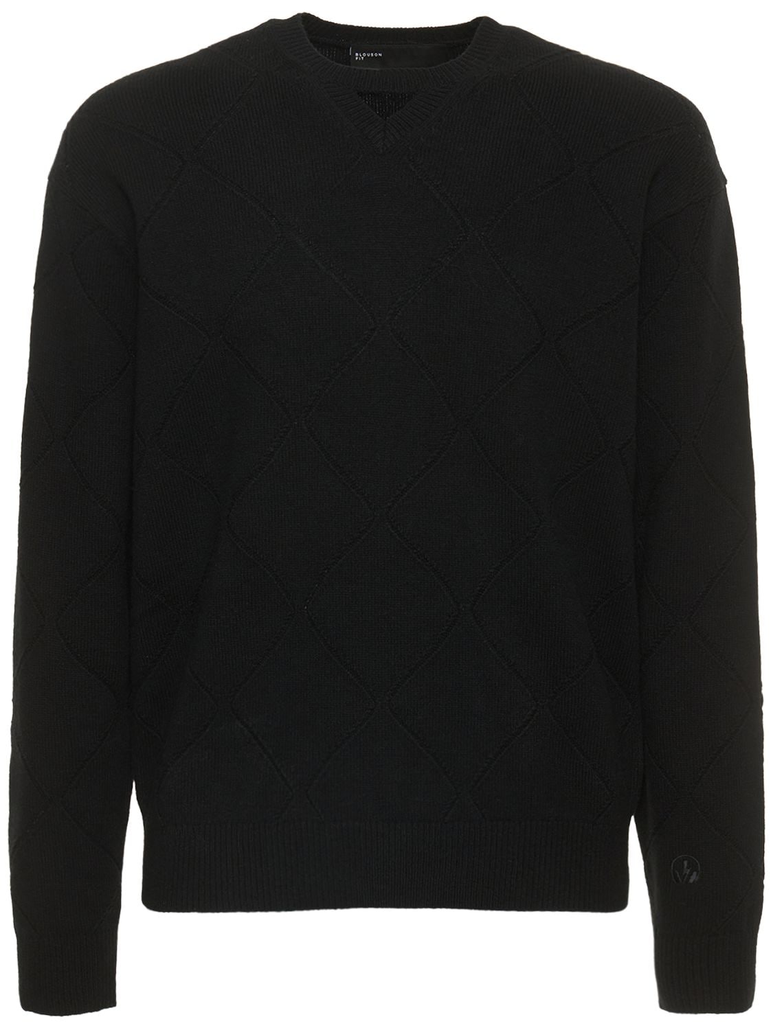 Sweater Aus Wollmischung Mit Lederdetail - NEIL BARRETT - Modalova