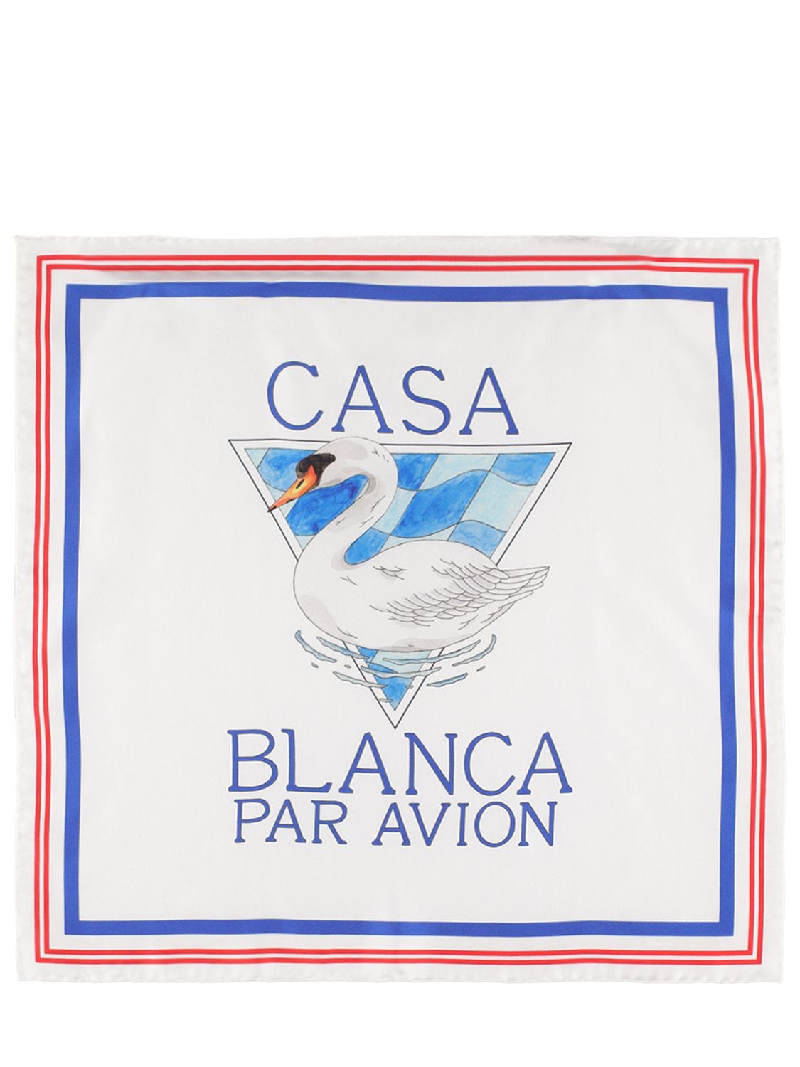 Schal Aus Seidentwill Mit Logo „par Avion“ - CASABLANCA - Modalova