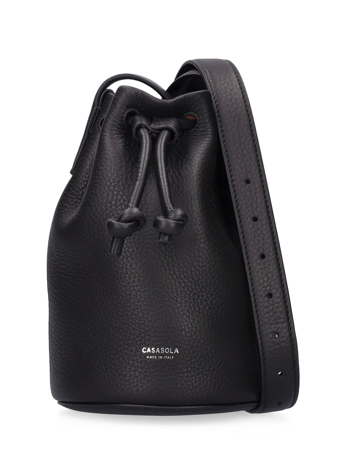 Small Leather Bucket Bag - CASASOLA - Modalova