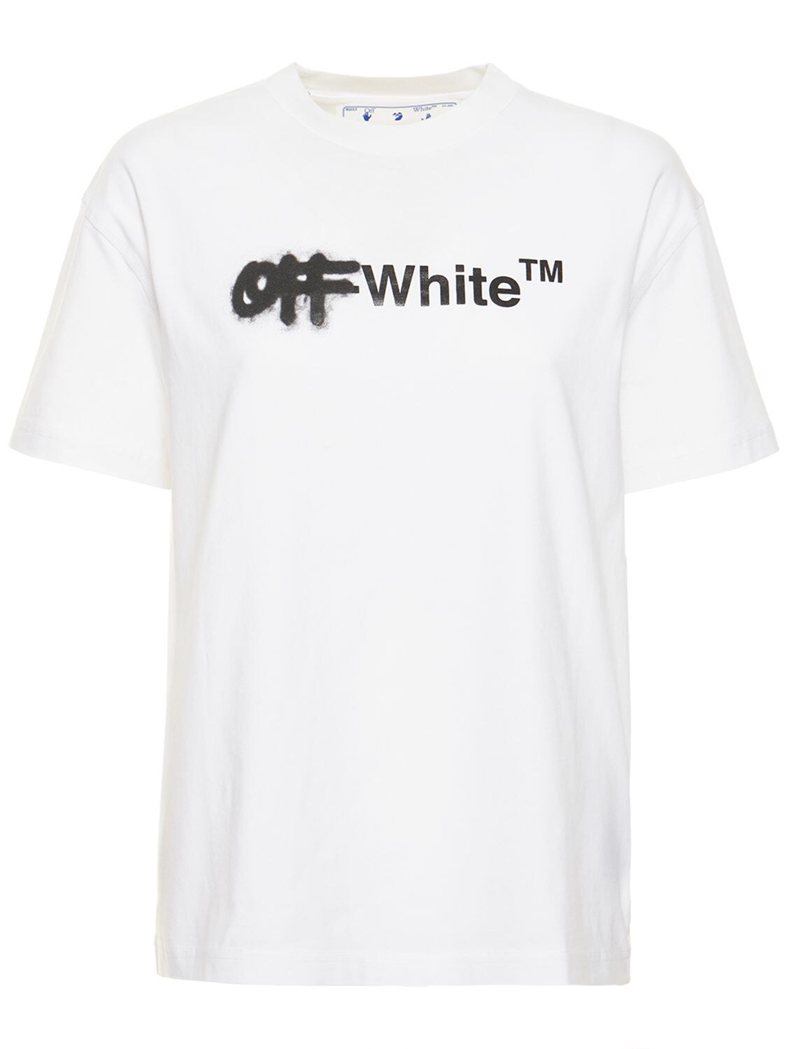 T-shirt Aus Baumwolljersey Mit Sprayfarbeneffekt - OFF-WHITE - Modalova