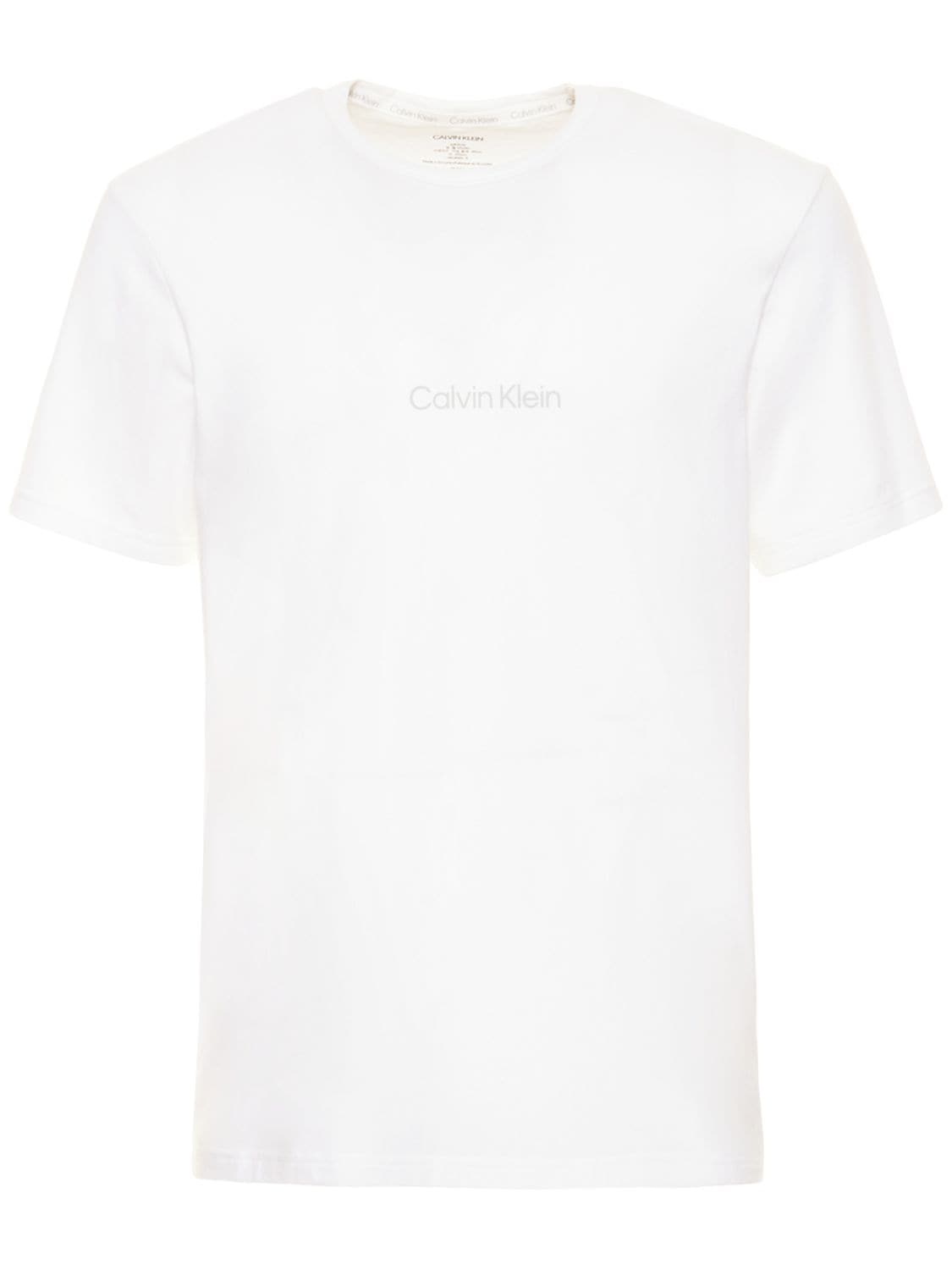T-shirt Aus Baumwollmischung Mit Logo - CALVIN KLEIN UNDERWEAR - Modalova