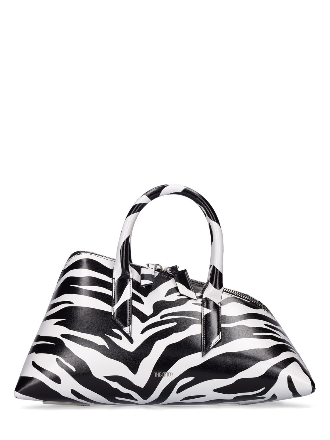 Handtasche Aus Leder Mit Zebradruck „24h“ - THE ATTICO - Modalova