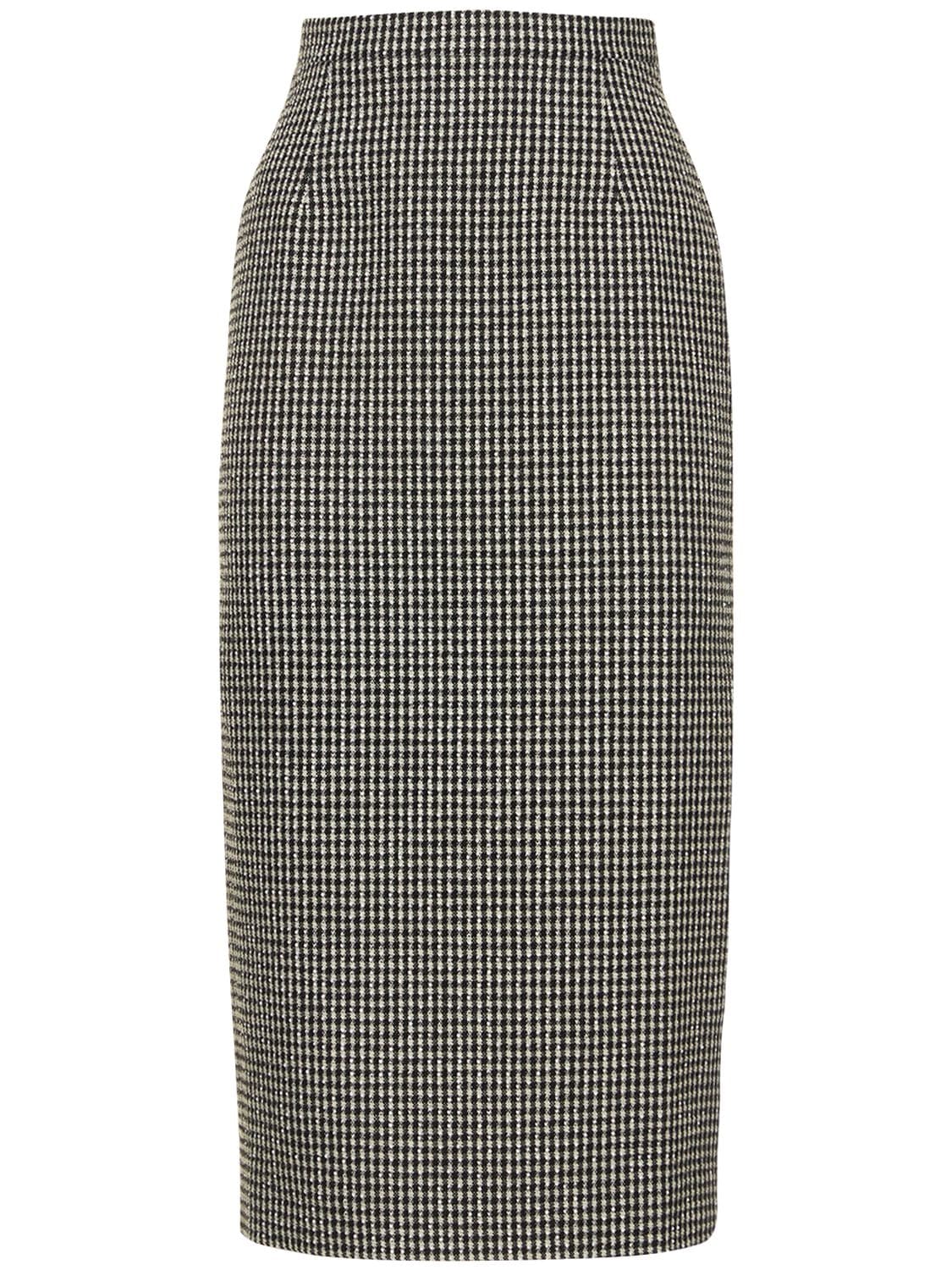Sequined Tweed Pencil Skirt - ALESSANDRA RICH - Modalova