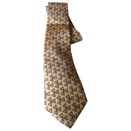 Hermès Krawatte Seide Gelb - Hermès - Modalova