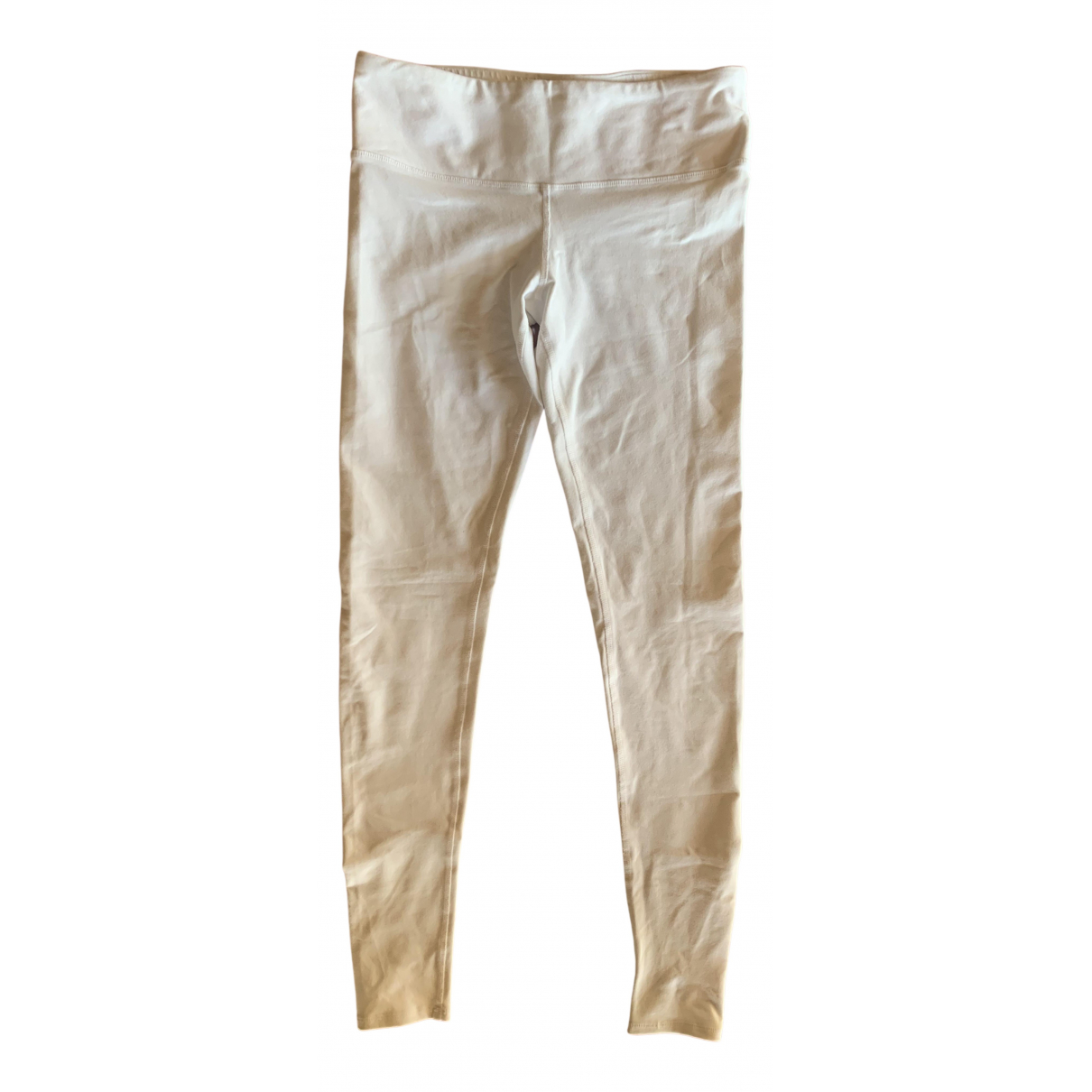 Alo White Synthetic Trousers - Alo - Modalova