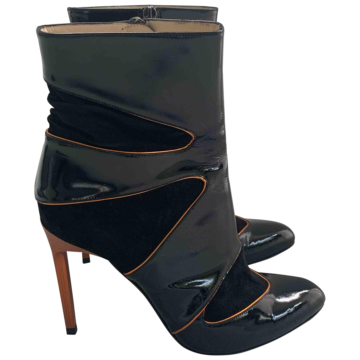 Patent leather ankle boots - Bettina Vermillon - Modalova