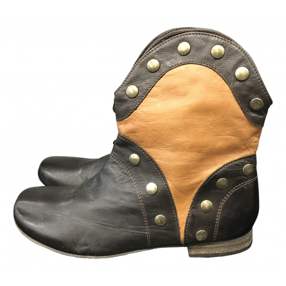 Bianco Leather ankle boots - Bianco - Modalova