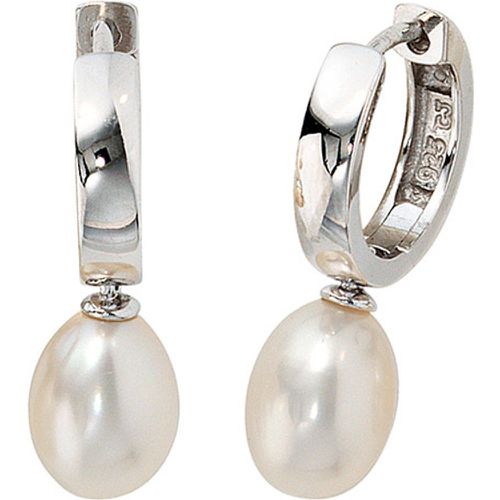 Creolen 925 Silber 2 Süßwasser Perlen Ohrringe Perlenohrringe - SIGO - Modalova