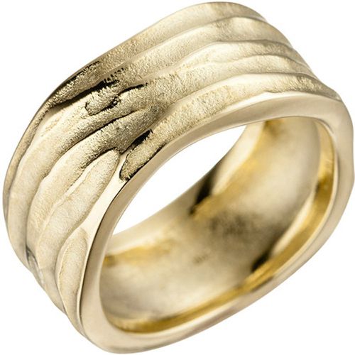 Damen Ring 585 Gold Gelbgold matt mattiert Goldring - SIGO - Modalova