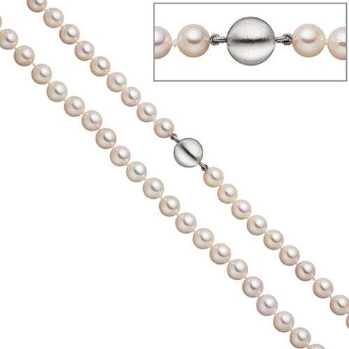 Perlenkette aus Akoya Perlen 45 cm Schließe 925 Sterling Silber matt - SIGO - Modalova