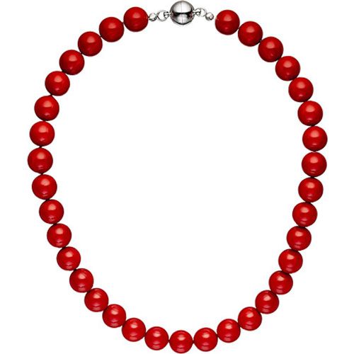 Halskette Kette Muschelkern Perlen rot 45 cm Perlenkette - SIGO - Modalova