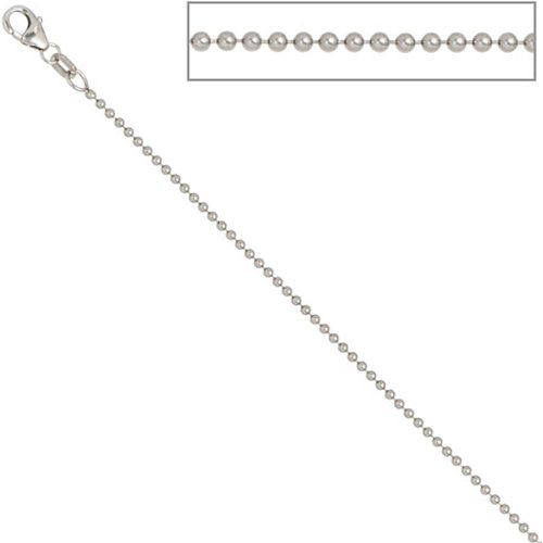 Kugelkette 925 Silber 1,4 mm 45 cm Halskette Kette Silberkette Karabiner - SIGO - Modalova