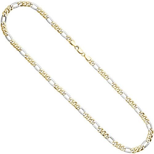 Figarokette 333 Gelbgold Weißgold bicolor 45 cm Gold Kette Halskette Goldkette - SIGO - Modalova
