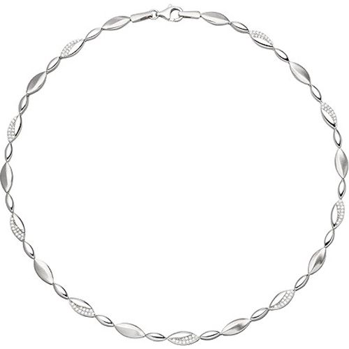 Collier Halskette 925 Silber 108 Zirkonia 45 cm Kette Silberkette - SIGO - Modalova