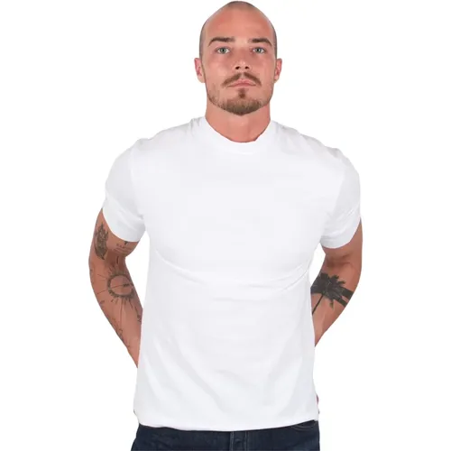 T-Shirt Lupetto bianco DF 0682 , Herren, Größe: 2XL - Daniele Fiesoli - Modalova