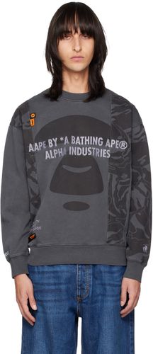 Gray Fancy Sweatshirt - AAPE by A Bathing Ape - Modalova