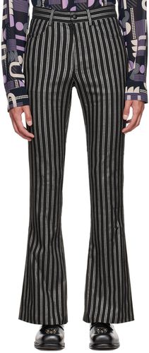 SSENSE Exclusive Black Pinstripes Trousers - Anna Sui - Modalova
