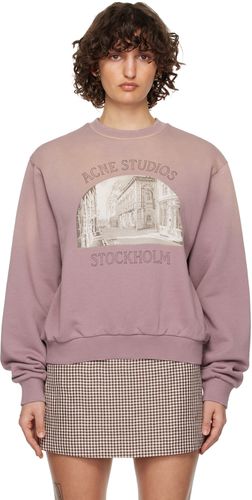 Purple Printed Sweatshirt - Acne Studios - Modalova