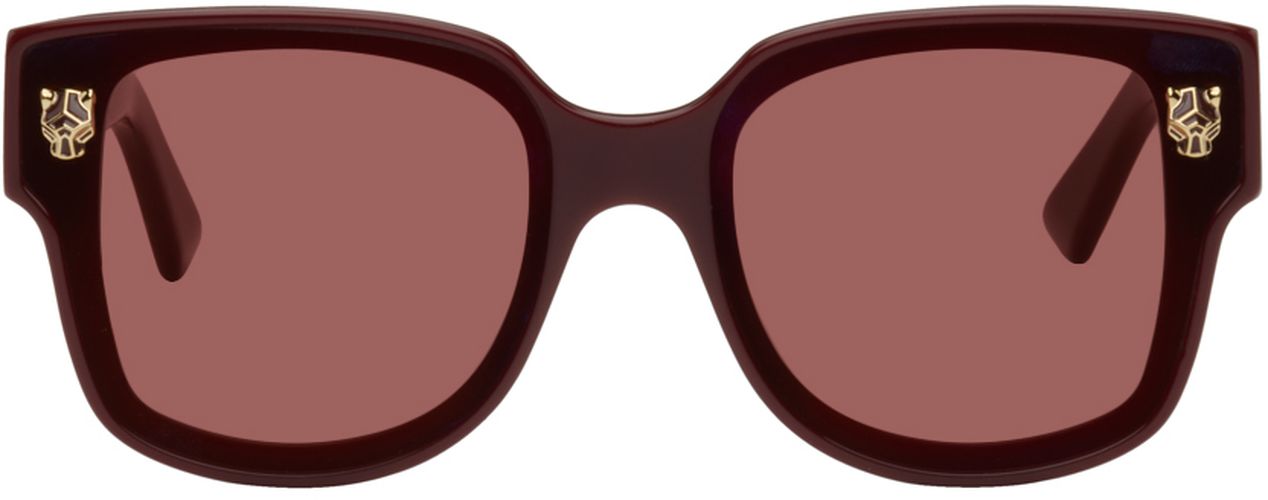 Cartier Burgundy Square Sunglasses - Cartier - Modalova