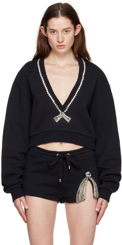 AREA Black Deco Bow Sweatshirt - AREA - Modalova