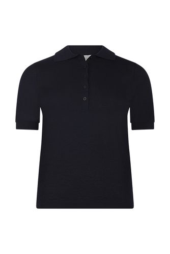 Short-sleeved 5 Button Polo Shirt Navy Blue - Eric Bompard - Modalova